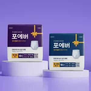 포에버 언더웨어 팬티기저귀 중대형 10매x8팩 (총80매) 입는 요실금 팬티형