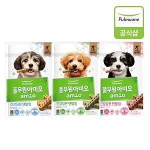 [신세계라이브쇼핑][풀무원아미오] 건강담은간식 덴탈껌 골라담기 (100gX6개) / 오리지널,그린,레드