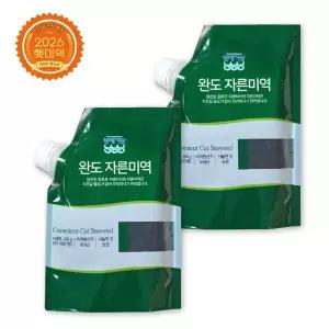 [청해거상]완도 자른미역 400gx2봉 편리한 마개형 간편미역 커트미역 유기인증