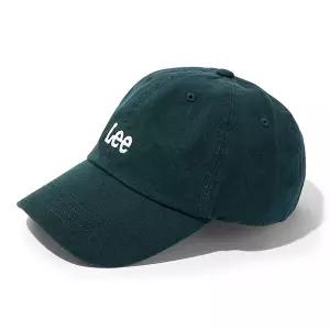 Lee 스몰 트위치 로고 코튼 커브 볼캡 다크파인 LE2401CA01DP