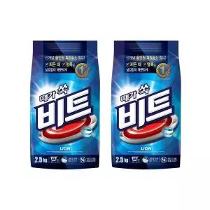 비트 분말 세탁세제 일반 2.5kg 2개