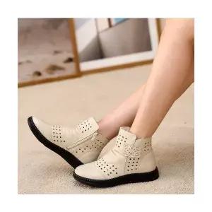제이시 여름부츠 소가죽 3CM 볼넓은 펀칭부츠 S110