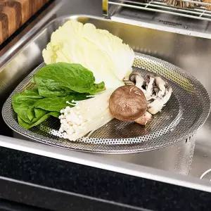 스텐 채반 채망 트레이 설거지거치대 쟁반 (반원형)