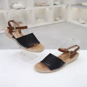 소가죽 에스파듀 웨지힐 스트랩 샌들 4cm CDSP500769