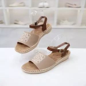 모던 소가죽 스트랩 웨지힐 샌들 4cm BLMD500769