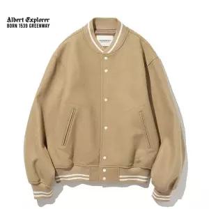 [유니폼브릿지]varsity jacket beige