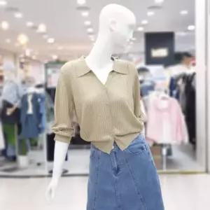 abfz sh06 카라 브이넥 버튼 포인트가디건  SLBQZ2Y33E