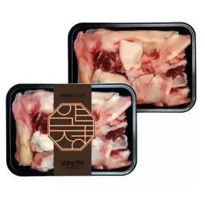 한우 스지 1kg(500gx2) | 보양식 찜 수육 사골 곰탕용 도가니탕 몸보신 소힘줄 알스지 혼합 보신용 정육 투뿔 마장동 프리미엄 국내산 1++등급 소고기 [압구정한우]