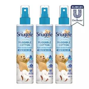 스너글 섬유탈취제 허거블코튼 더블소프트 150ml 3개