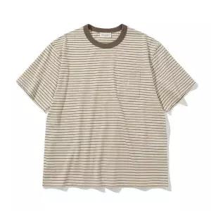 [유니폼브릿지]UBC stripe pocket s/s tee beige