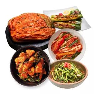 왕비포기김치 5kg+열무2kg+오이통2kg+총각2kg+특선겉절이500g(5종,11.5kg)