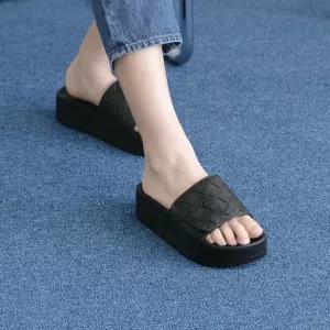 토리 벨크로 보테가 통굽 키높이 슬리퍼 4cm
