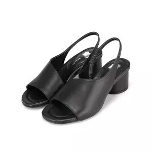 바바라 양가죽 베이직 캐주얼 여성힐샌들 5cm_BBI403