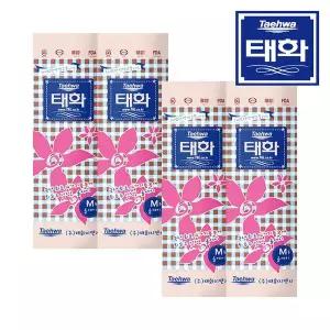 [태화] 고무장갑 중형 M올에이 핑크 X 4개