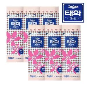 [태화] 고무장갑 중형 M올에이 핑크 X 6개