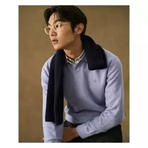 울 캐시미어 혼방 칼라넥 니트  퍼플 (BC4851C07U) .