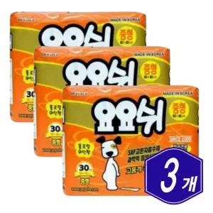 DK코리아 요요쉬 패드 중형 30매 x 3개 강아지 반려견 애견패드