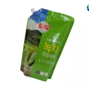 온가지팜 트리오 기름때잡는 녹차 주방세제 리필 1.2L 과일세척제 리필세제