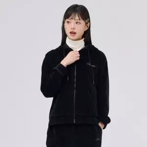 여성 벨로아 후드 집업 점퍼-EFRG4373C03