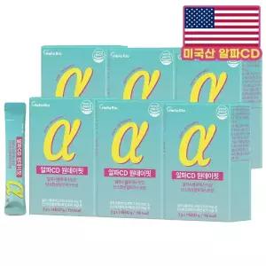 알파CD 원데이핏 난소화성말토덱스트린 미국산 100% 알파시클로덱스트린 2,100mg 14포 6박스 제로파우더 분말 알파시디