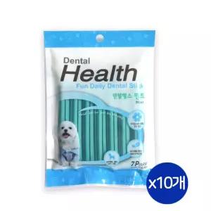 덴탈헬스 육각껌 민트맛/치즈맛 100g 7p x 10개