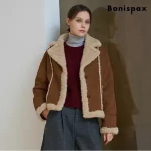 테디 배색 무스탕 자켓 (XP4JK007L0)