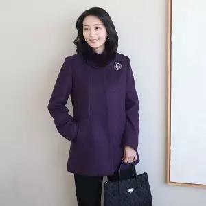J31746 보석브로치 렉스카라 알파카코트 50대 엄마옷