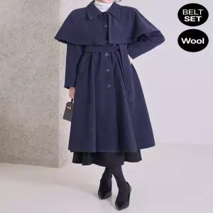 [모리스커밍홈]울 케이프 원피스 코트_M2512CT013D