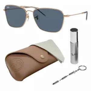 Ray-Ban RBR0102S 캐러밴 리버스 스퀘어 모양 선글라스, 남성 및 여성용, 공식 RAYBAN 안경 키트 포함, 광