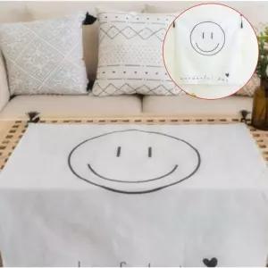 벽장식 스마일 패브릭포스터 거실 가리개천 110cm