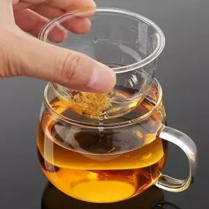 내열유리 티머그 300ml 투명 애프터눈티 내열 유리컵