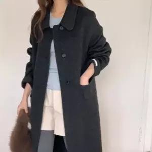 [제이0](인기)포켓 카라 울  핸드메이드 긴팔 코트