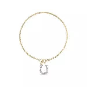 도로시 14k 블레스 랩 다이아몬드 말굽 팔찌_0.5체인 16cm 17cm