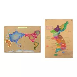 우든페이퍼 인기템 꾸미기 우리나라지도 세계지도 신상 바느질