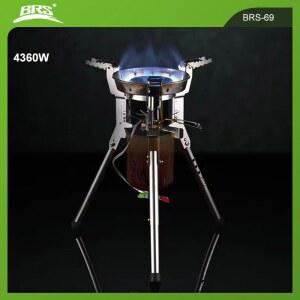 BRS-69 고출력 4360W 야외 가스 스토브 조절 가능한 높이 접이식 캠핑 피크닉 방풍 스토브 요리 액세서리