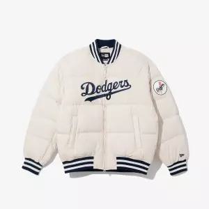 뉴에라 NEW ERA LA 다저스 봄버 다운 자켓 재킷 아이보리 14742050 425499