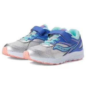 Saucony 아동용 Cohesion 14 얼터너티브 클로저 주니어 러닝화, 실버/페리윙클/터크