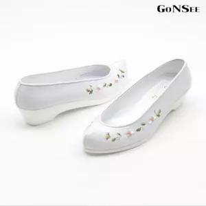 [고앤씨]여성 명절 매화 키높이 한복 꽃신 결혼식 웨딩 슈즈 신발 5.5cm