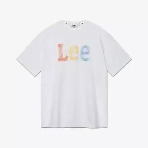 리 LEE 스티치 빈티지 로고 티셔츠 화이트 3084473 188901
