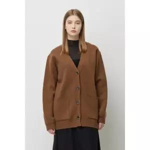 시슬리 캐시미어 블렌드 이중지 니트 가디건 브라운 SC31561-BR 949634