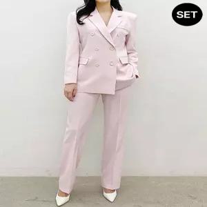 [모리스커밍홈][SET]더블버튼 일자핏 자켓 슬랙스 2종세트_M2602SE020A