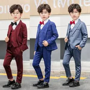 팜므 결혼식 주니어 유아정장 아동 남아 아기 돌아기 맥시 체크세트설날
