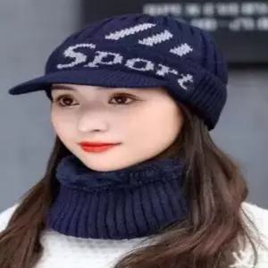 넥워머 머플러 목도리 겨울 방한 니트 융털 챙모자 세트 여성 기모