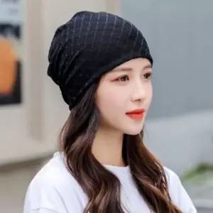 넥워머 머플러 목도리 겨울 헤어 두건 비니 2p 세트 멀티 스카프 블랙