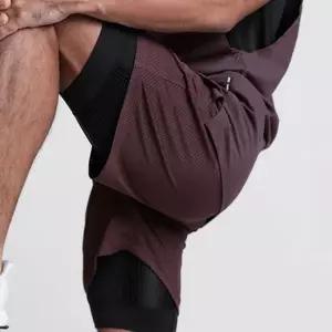 남성 운동 반바지 매쉬 농구 헬스복 남성 트레이닝 반바지 기능성 레이어드 농구복 활동 이중 통풍 메쉬