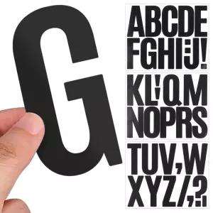 알파벳 컷팅 스티커 블랙 A-Z 높이 7.6cm 이니셜 네임