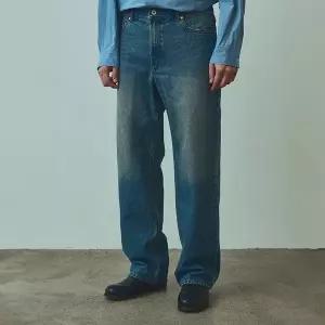 [유니폼브릿지]002 straight denim pants 12.5oz indigo washed