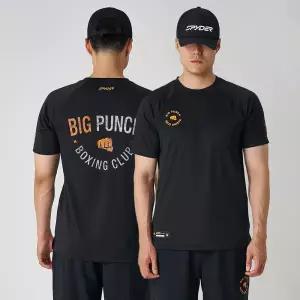 [롯데백화점]스파이더 남성 BIG PUNCH BOXING CLUB 로고 반팔 티셔츠 SPJFCNRS205MBLK