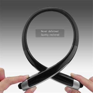 HBS-1100 스테레오 블루투스 헤드폰 바이노럴 핸즈프리 넥밴드 이어폰  미니 무선 헤드셋 유니버셜