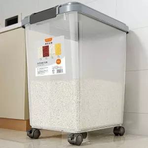 쌀통 20kg 용기 벌레방지 미소진공쌀통 원터치 쌀항아리
